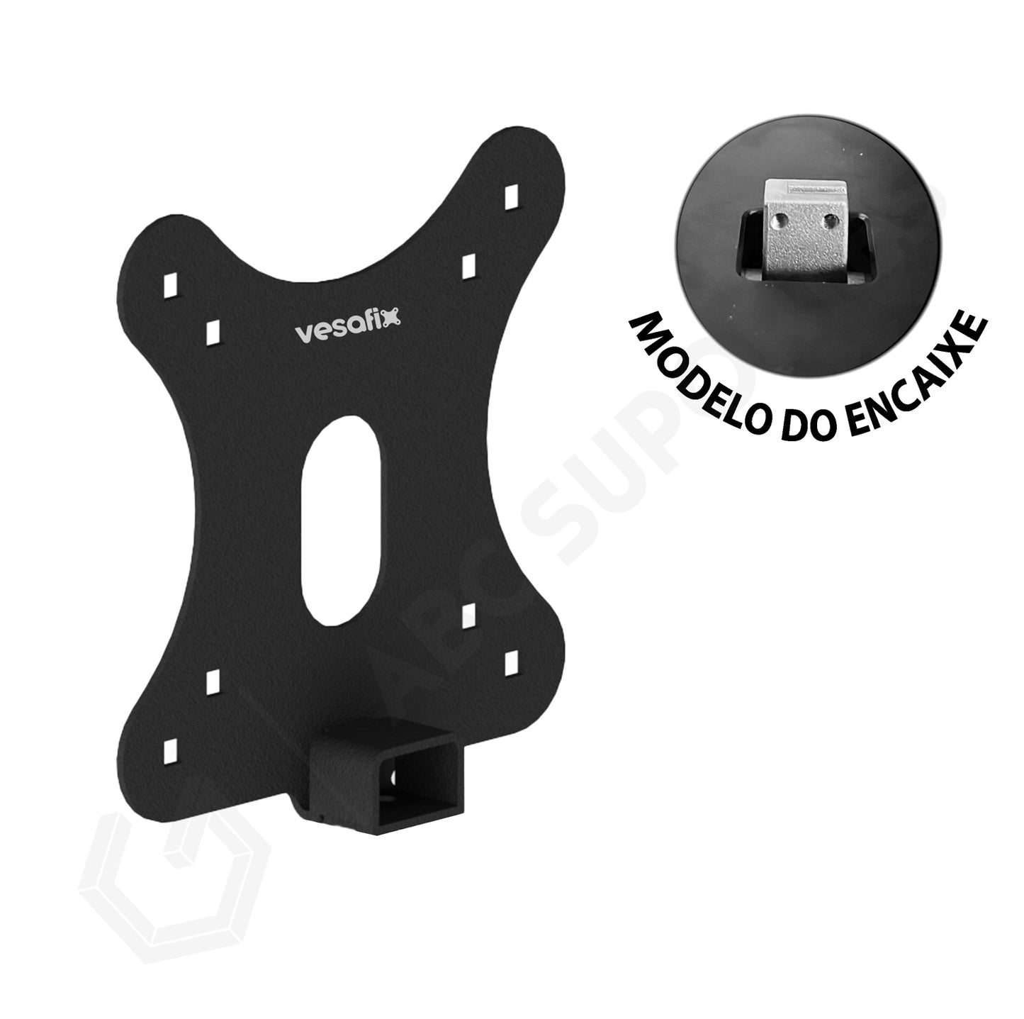 Adaptador Vesa para Monitor Sem Furação Vesa - PRIMETEK 24H2G 27H2G ACER QG240Y REDRAGON GM27H2G