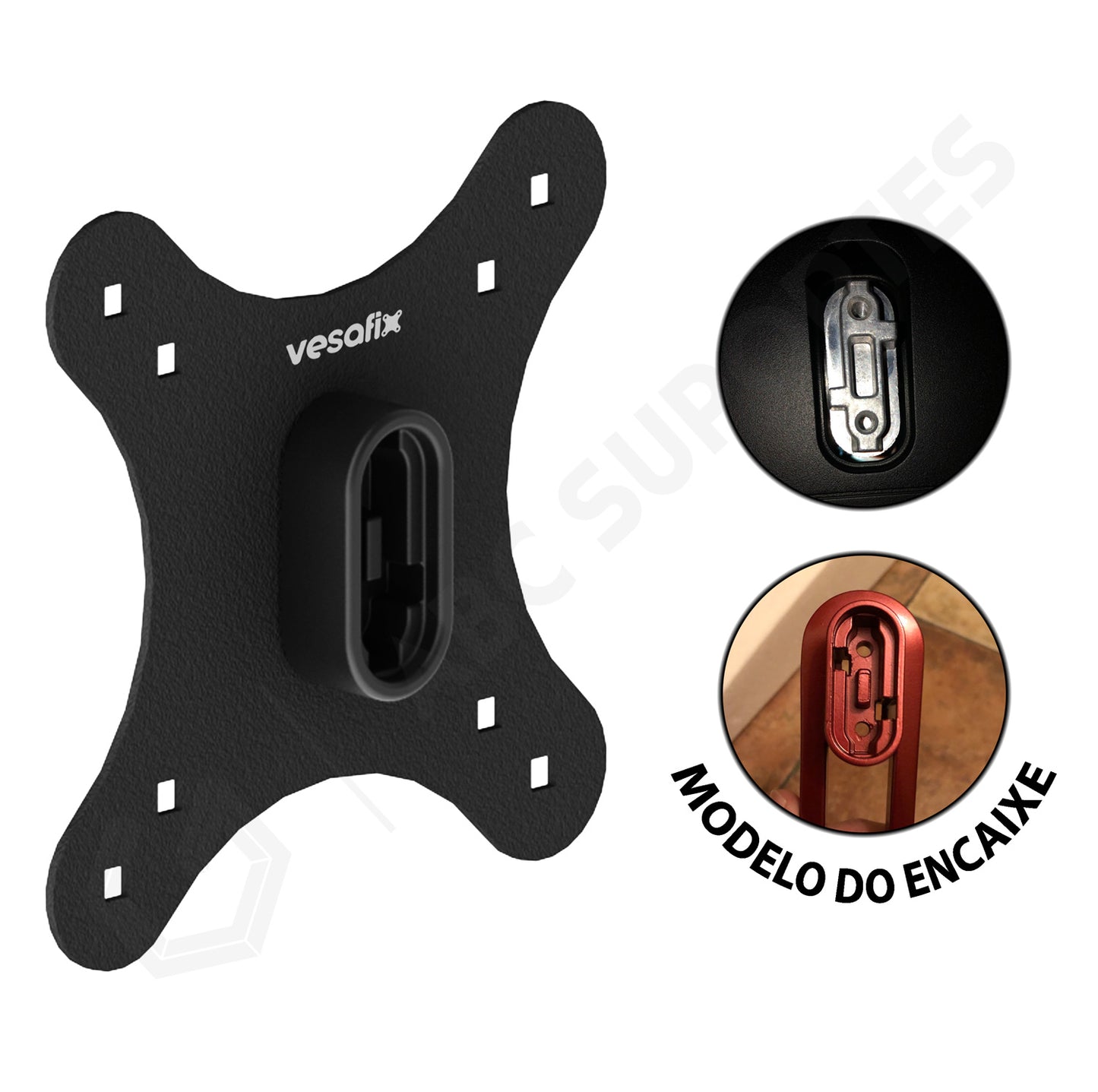 Suporte Adaptador Vesa Monitor MSI Optix Sem Furação Vesa - MAG341CQ AG32C AG32CQ G241VC G24C